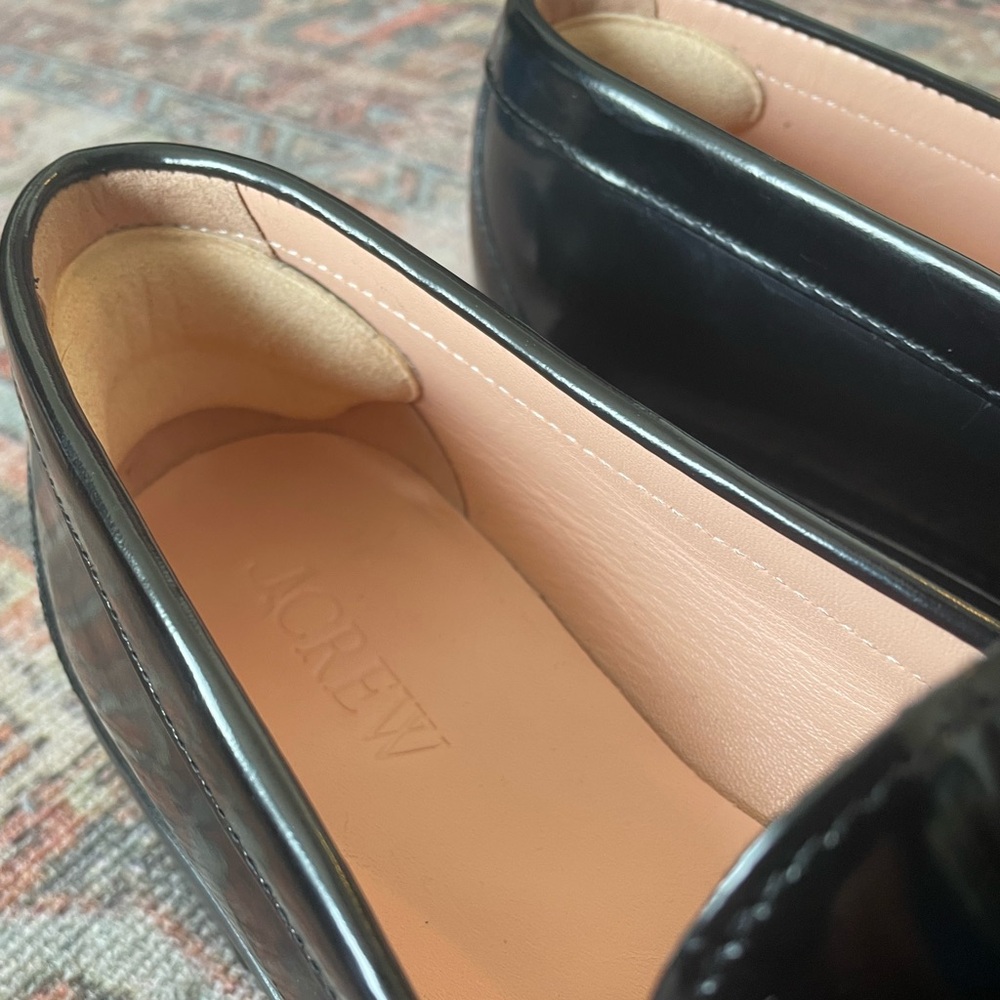 J. Crew Black Patent Leather Penny Loafers - Picture 4 of 8